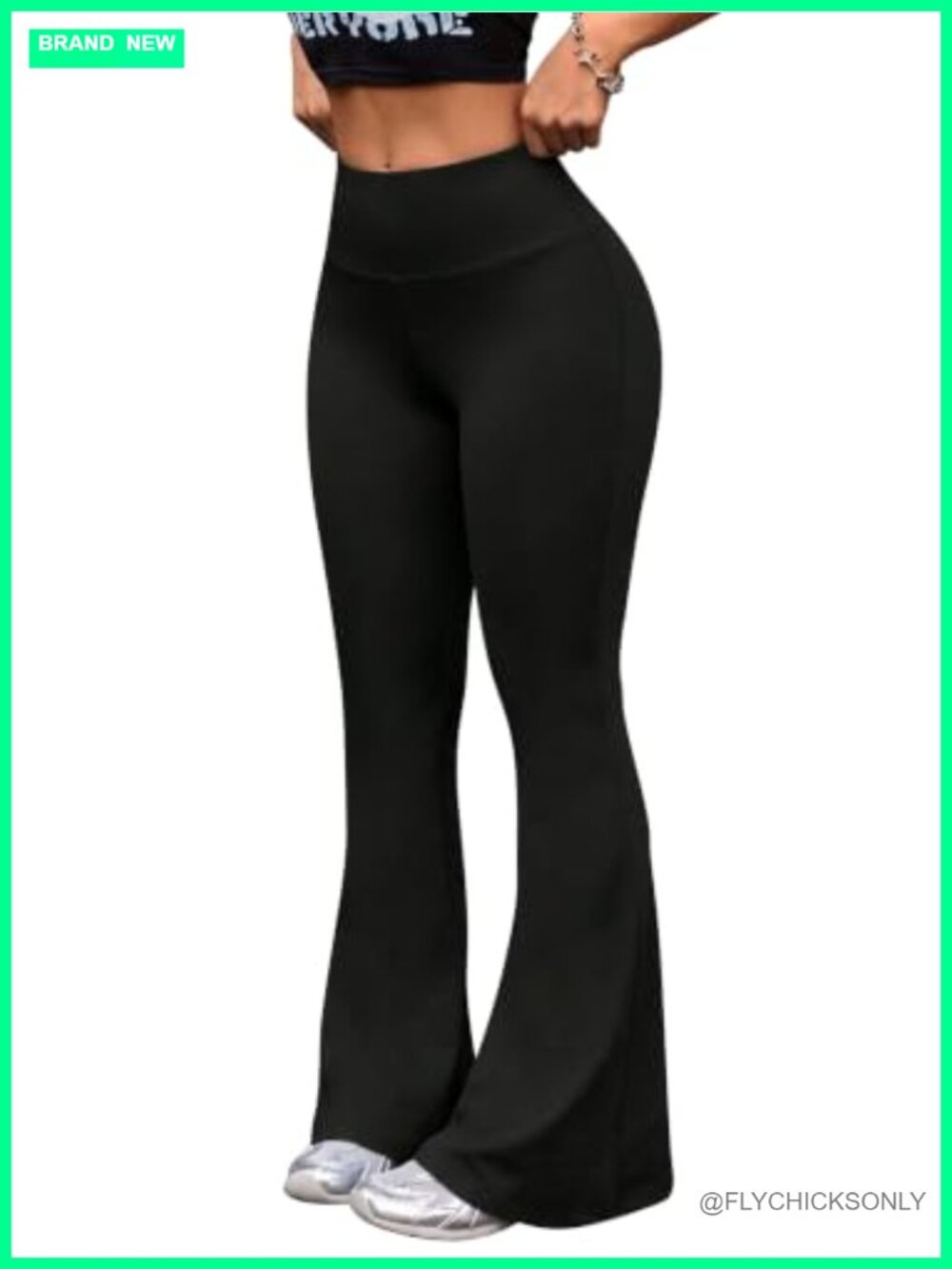 High Waisted Flare Leggings Tummy Control Yoga Pants Stretch Slim Fit Pull On